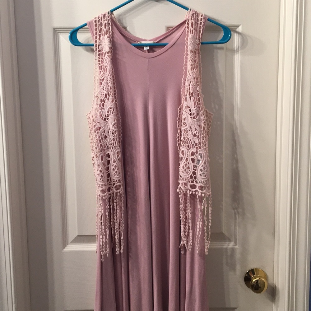 Pink Crochet Vest